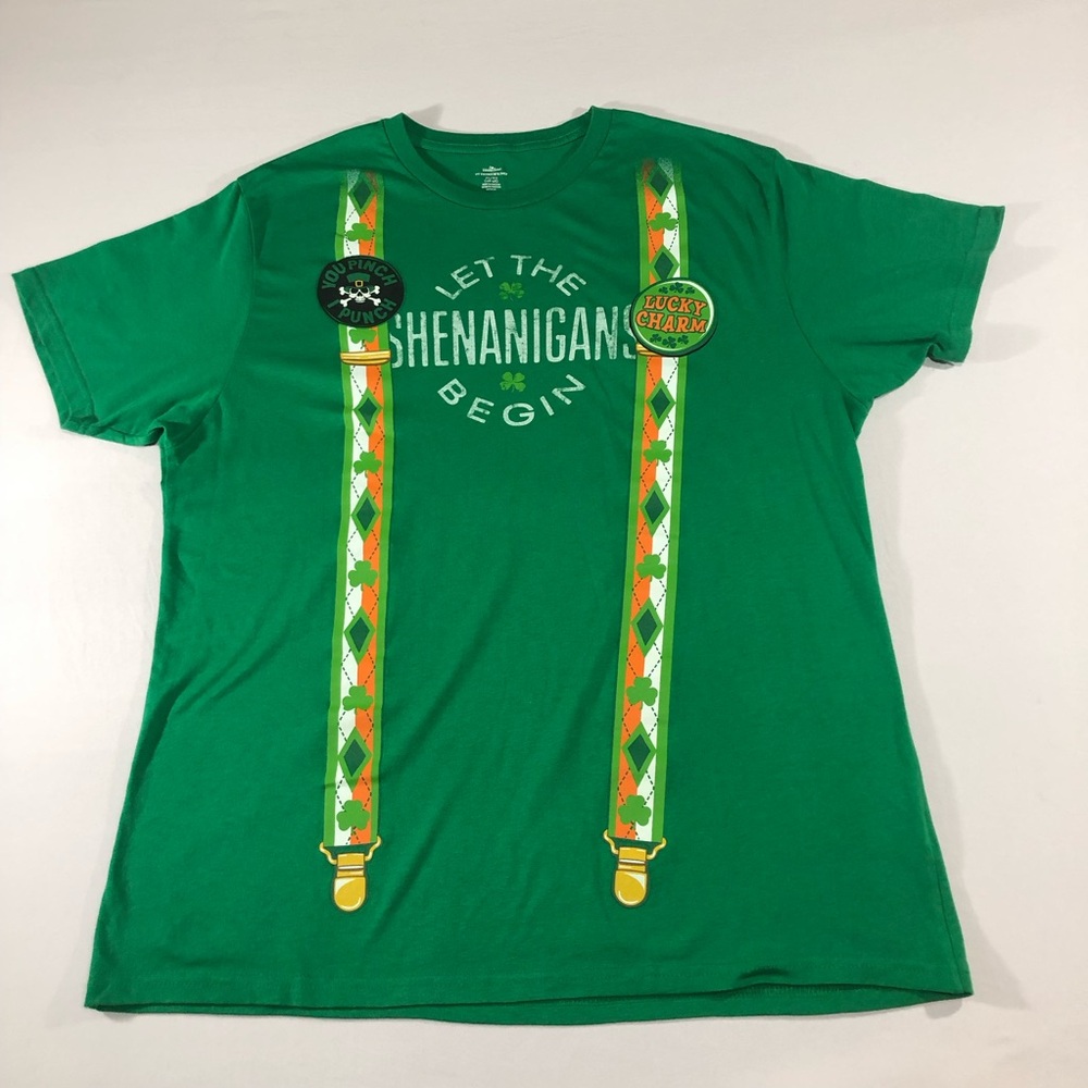 Way to Celebrate Men’s St Patrick’s Day Green Graphic T-Shirt Size XL